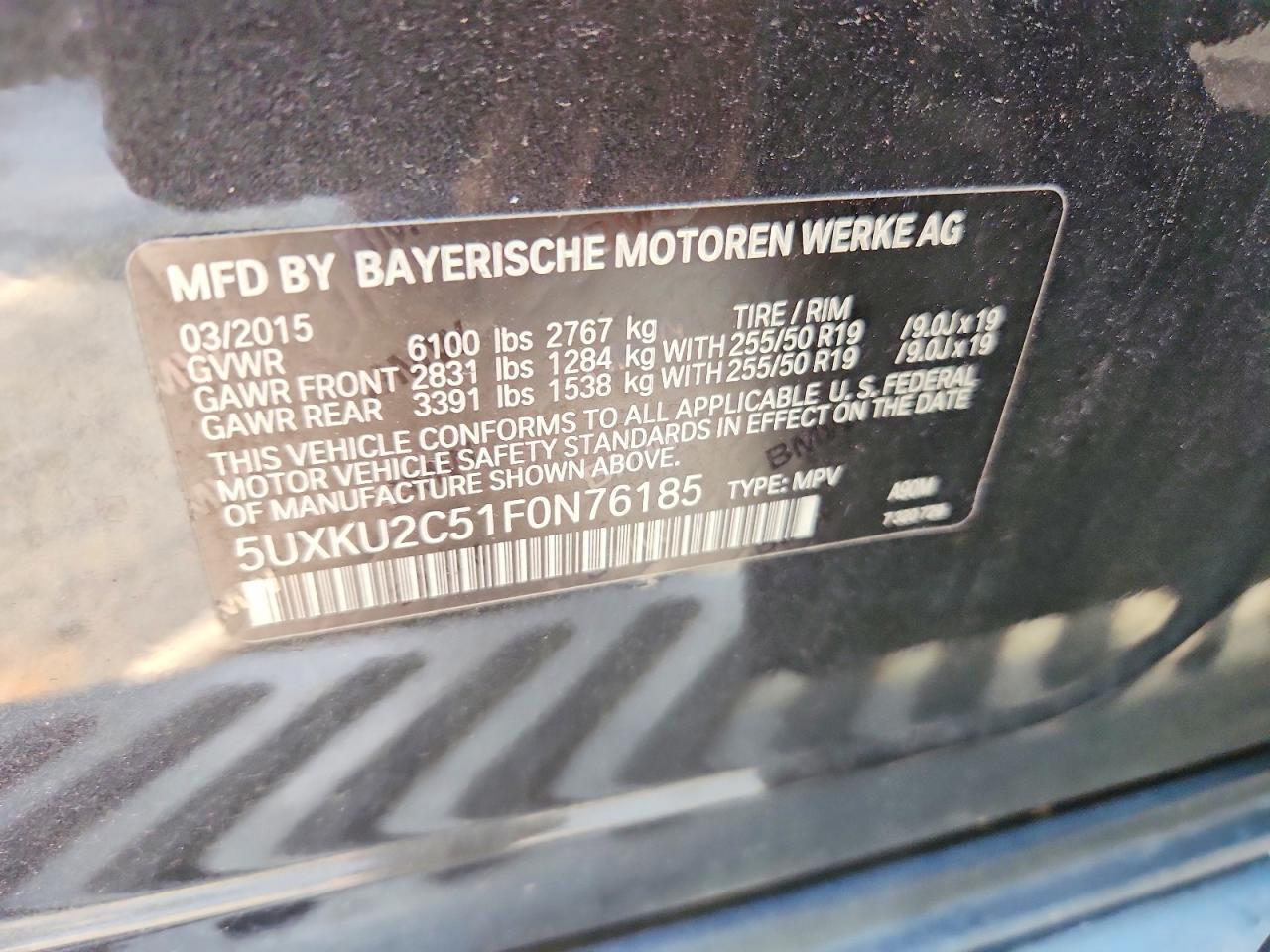 2015 BMW X6 Xdrive35i