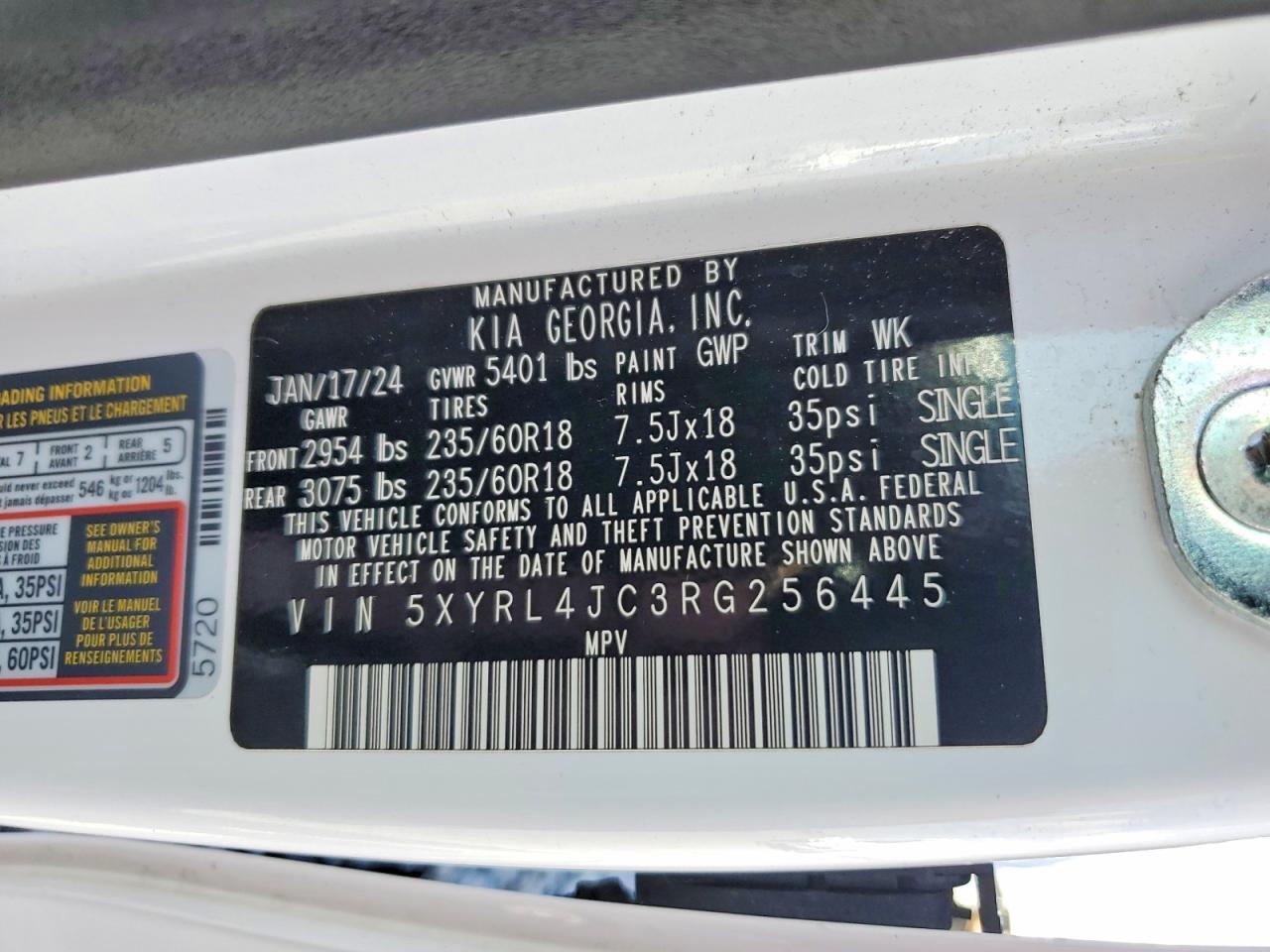 2024 KIA Sorento s