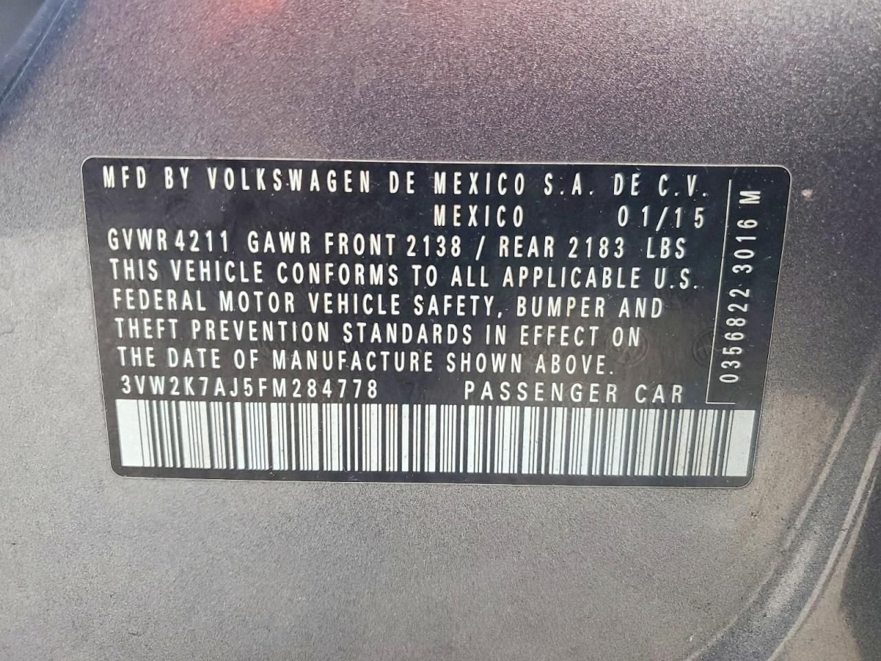 2015 Volkswagen Jetta Base