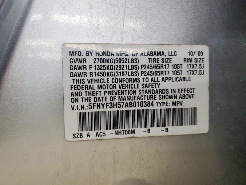 2010 Honda Pilot exl