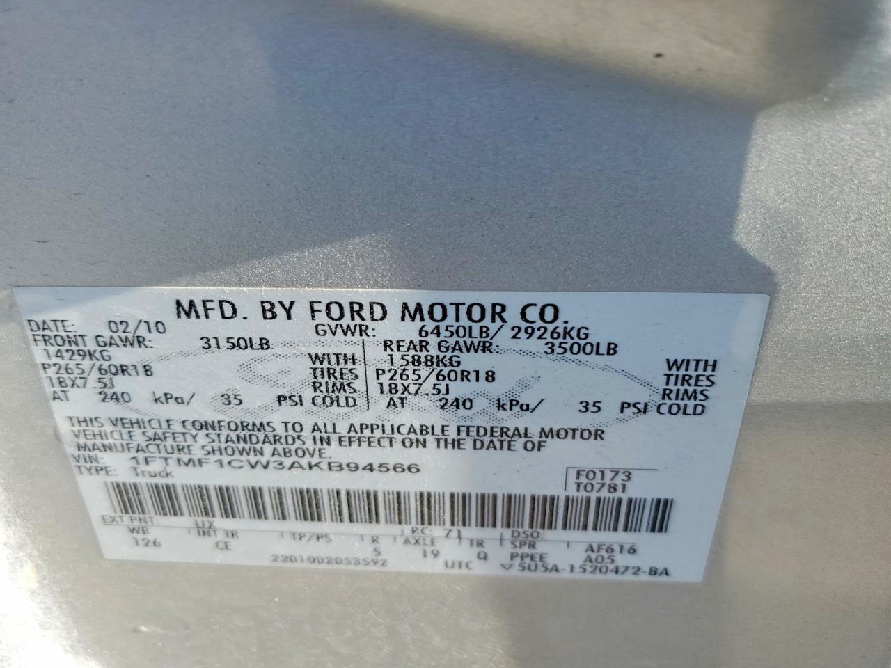 2010 Ford F150