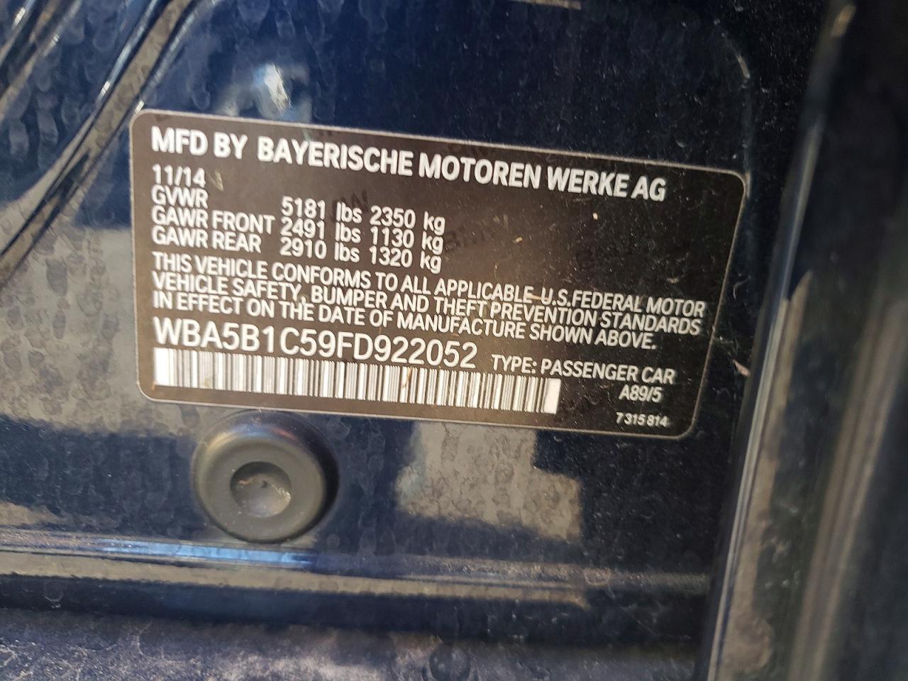 2015 BMW 535 i