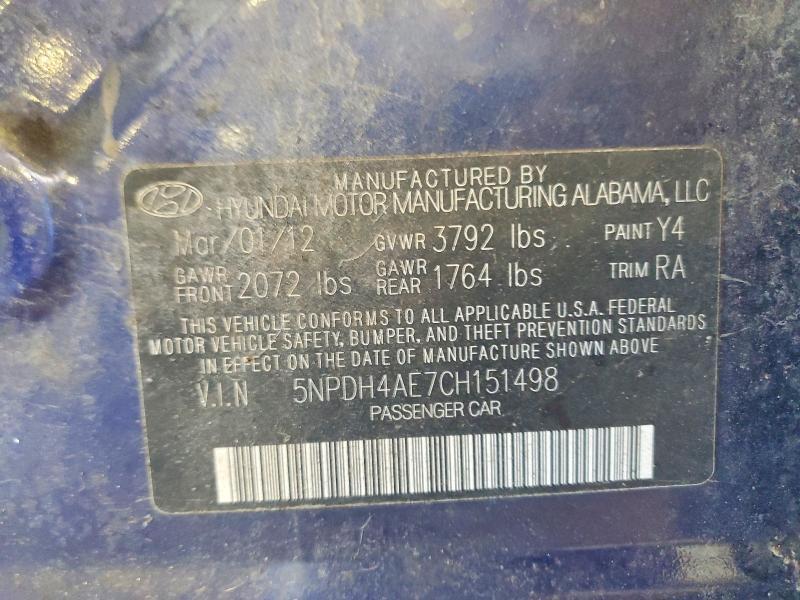 2012 Hyundai Elantra gls