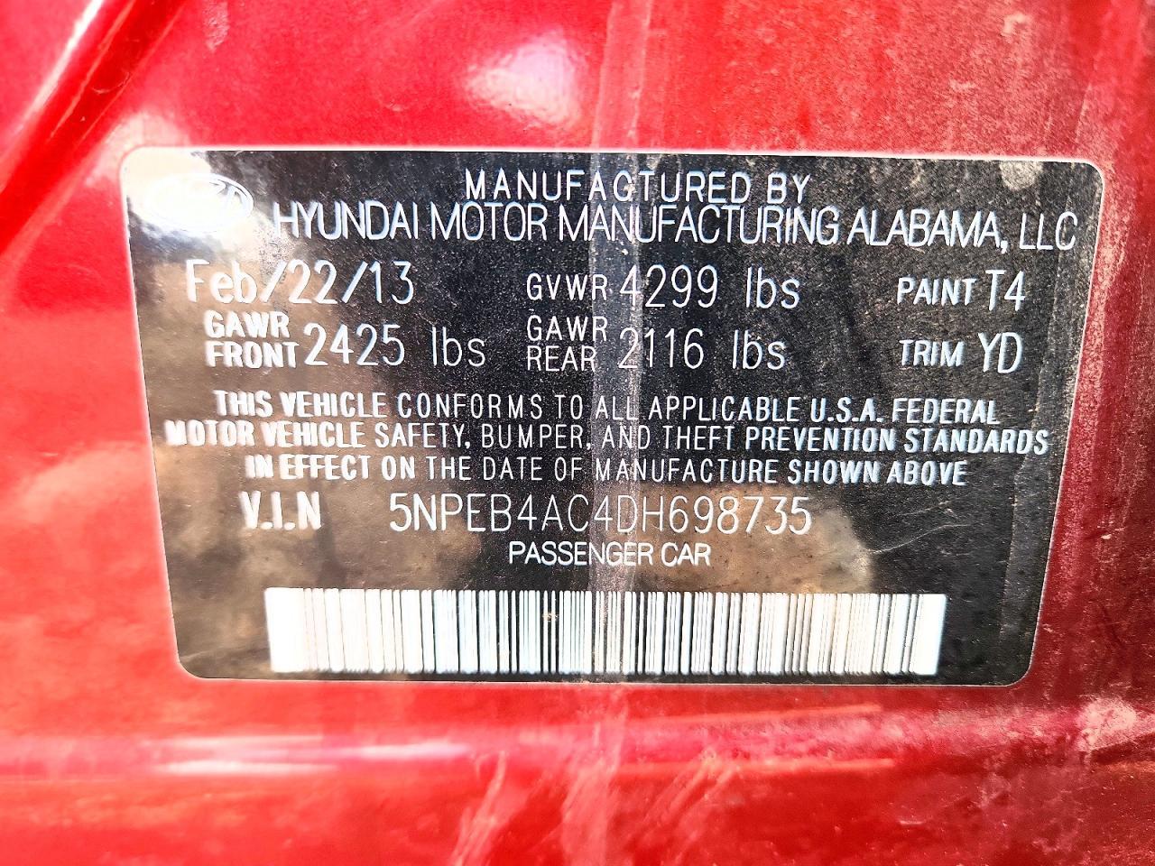 2013 Hyundai Sonata gls