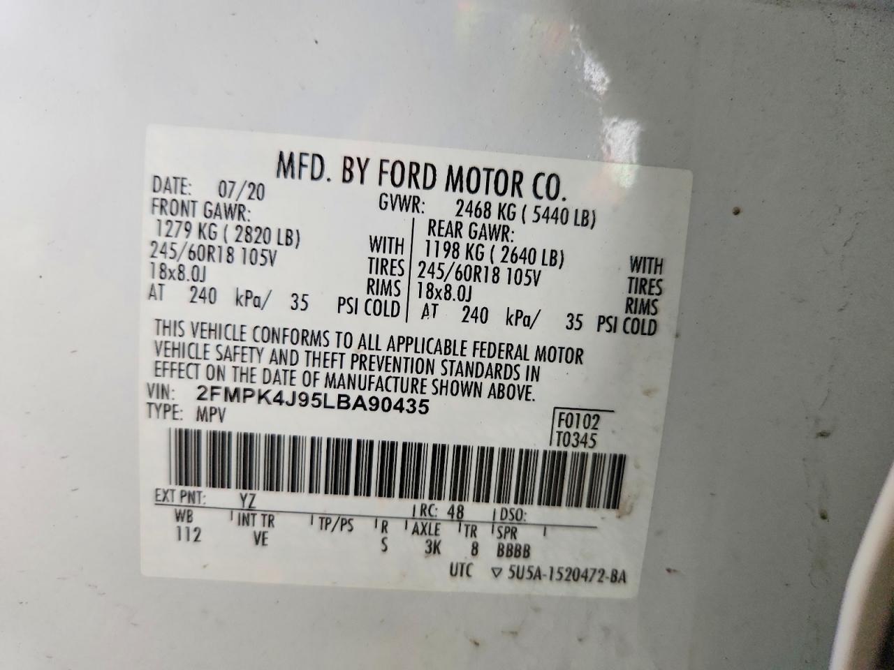 2020 Ford Edge sel
