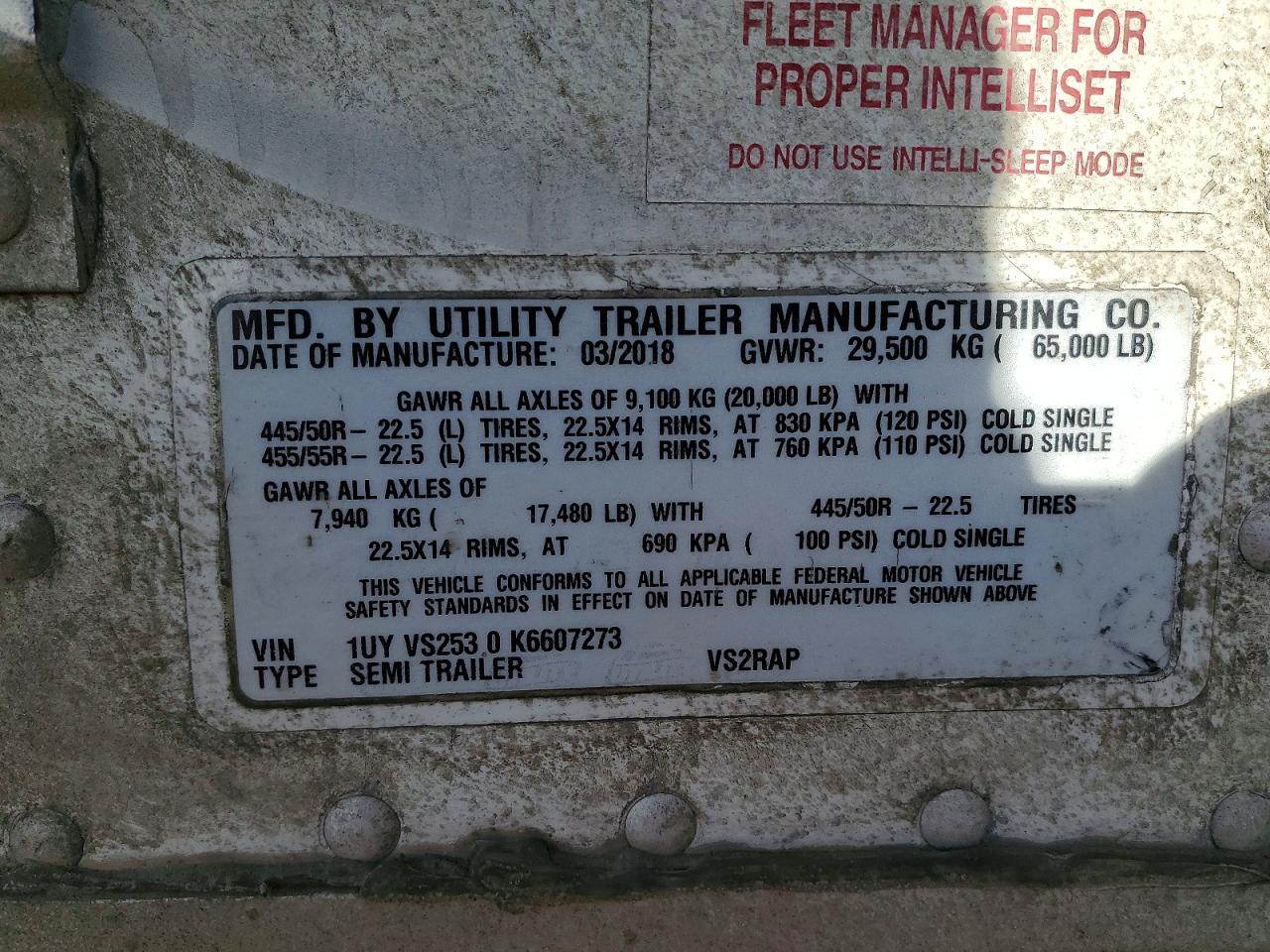 2019 Utility Trailer 2019 Util Unknown-refrigerated van Trailer