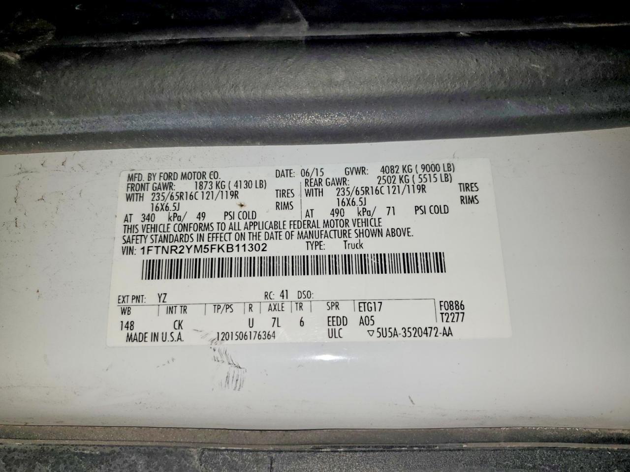 2015 Ford Transit T-250