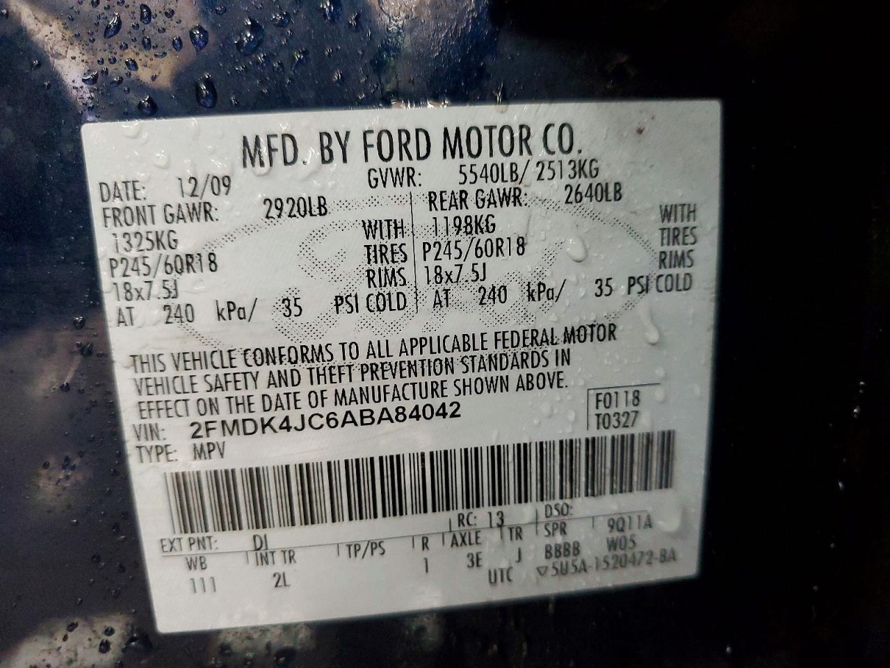 2010 Ford Edge sel