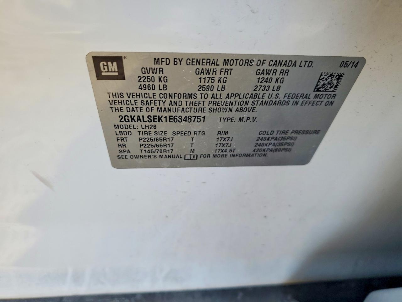 2014 GMC Terrain slt