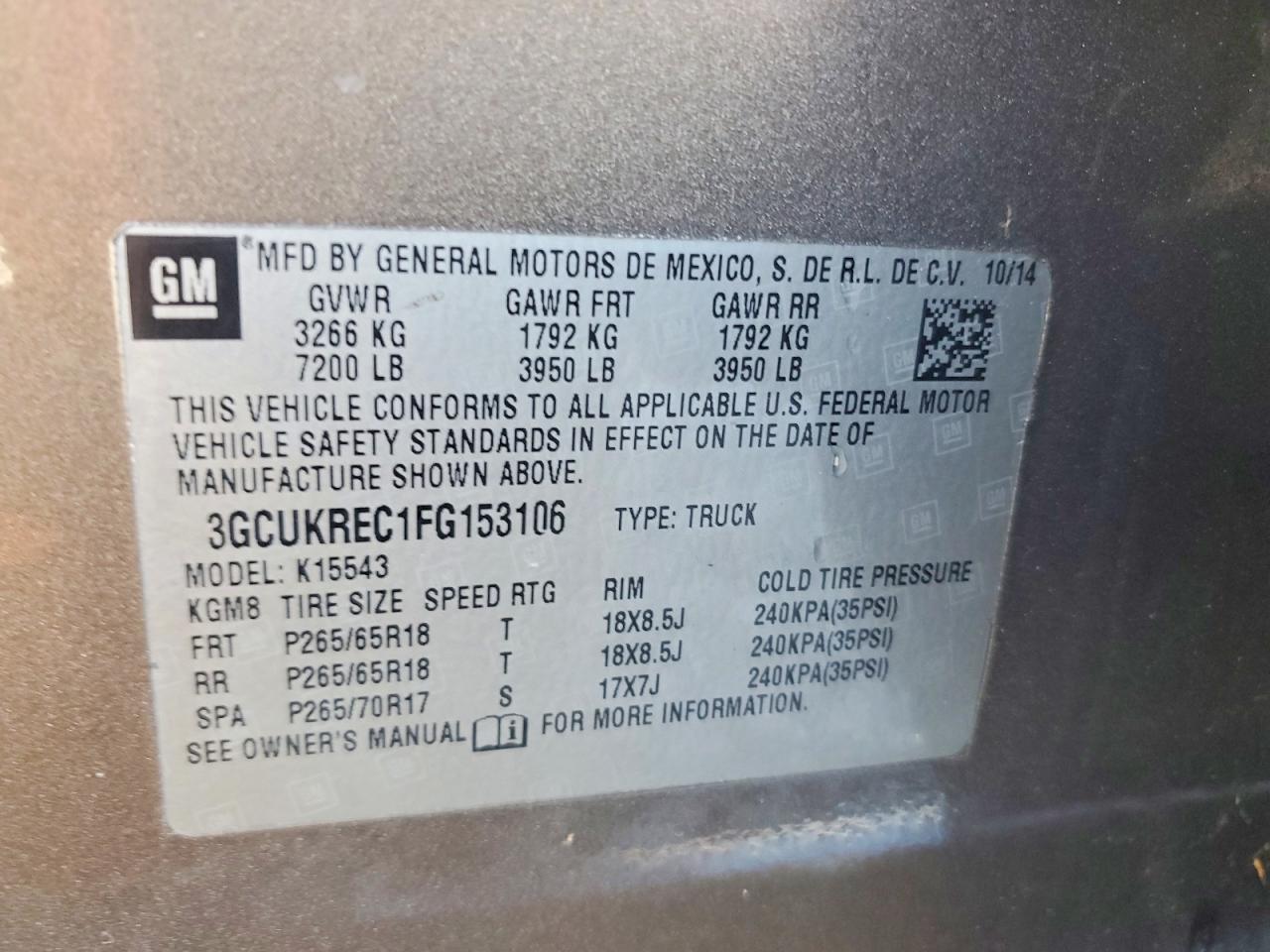 2015 Chevrolet Silverado K1500 LT