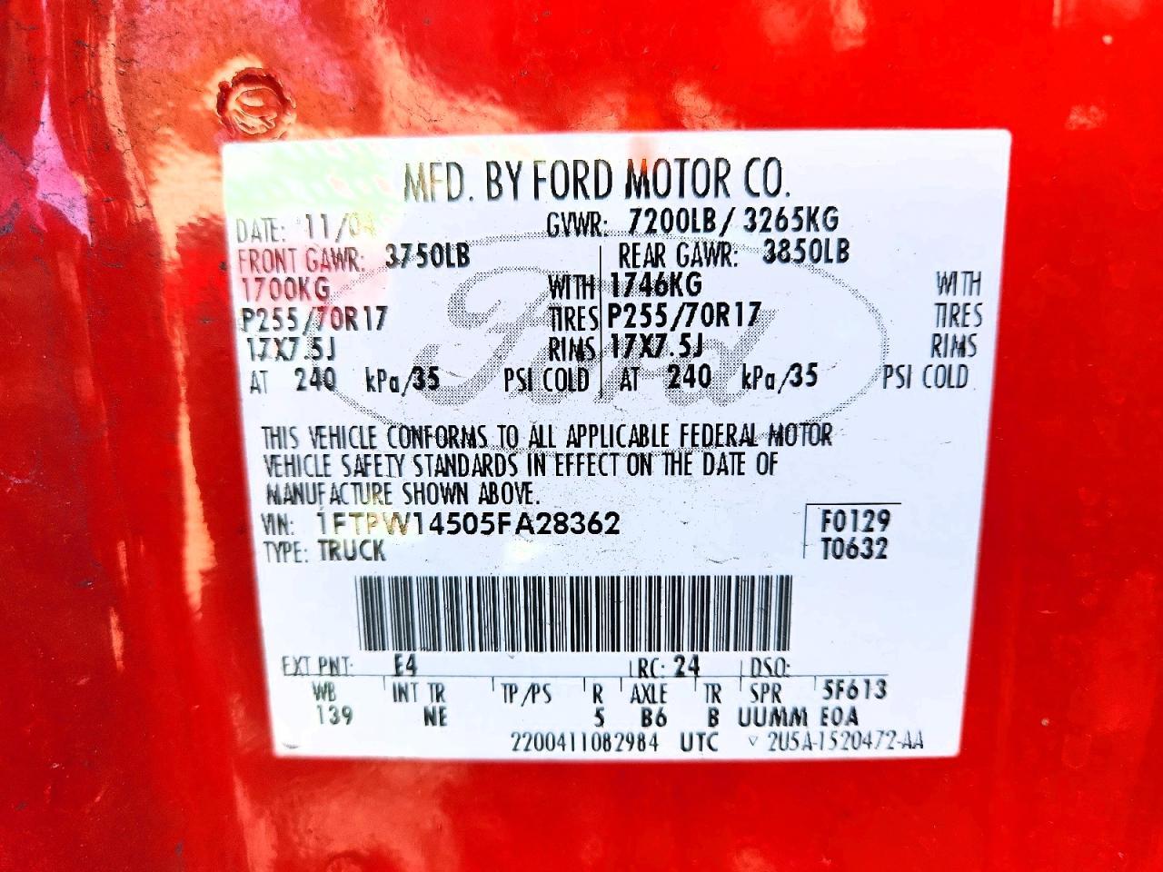 2005 Ford F150 Supercrew