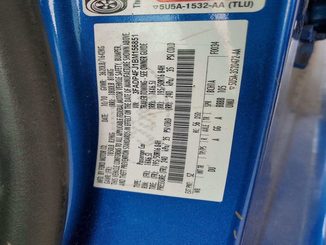 2011 Ford Fiesta ses