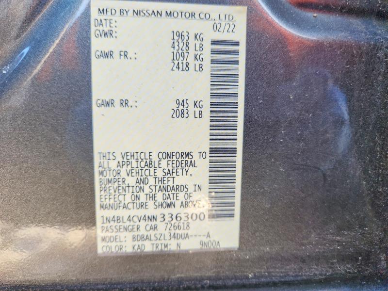 2022 Nissan Altima 2.5 sr