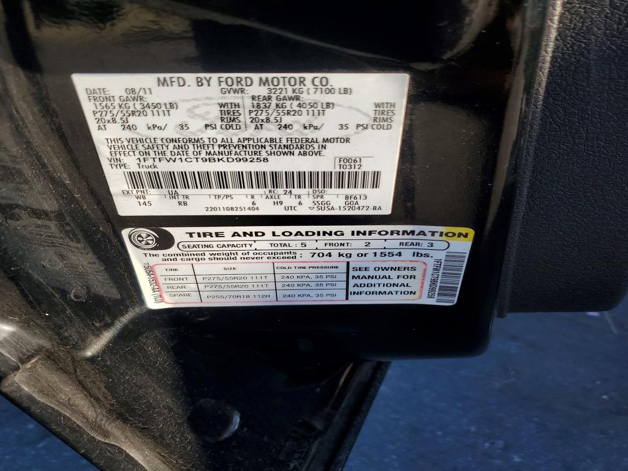 2011 Ford F150 Supercrew