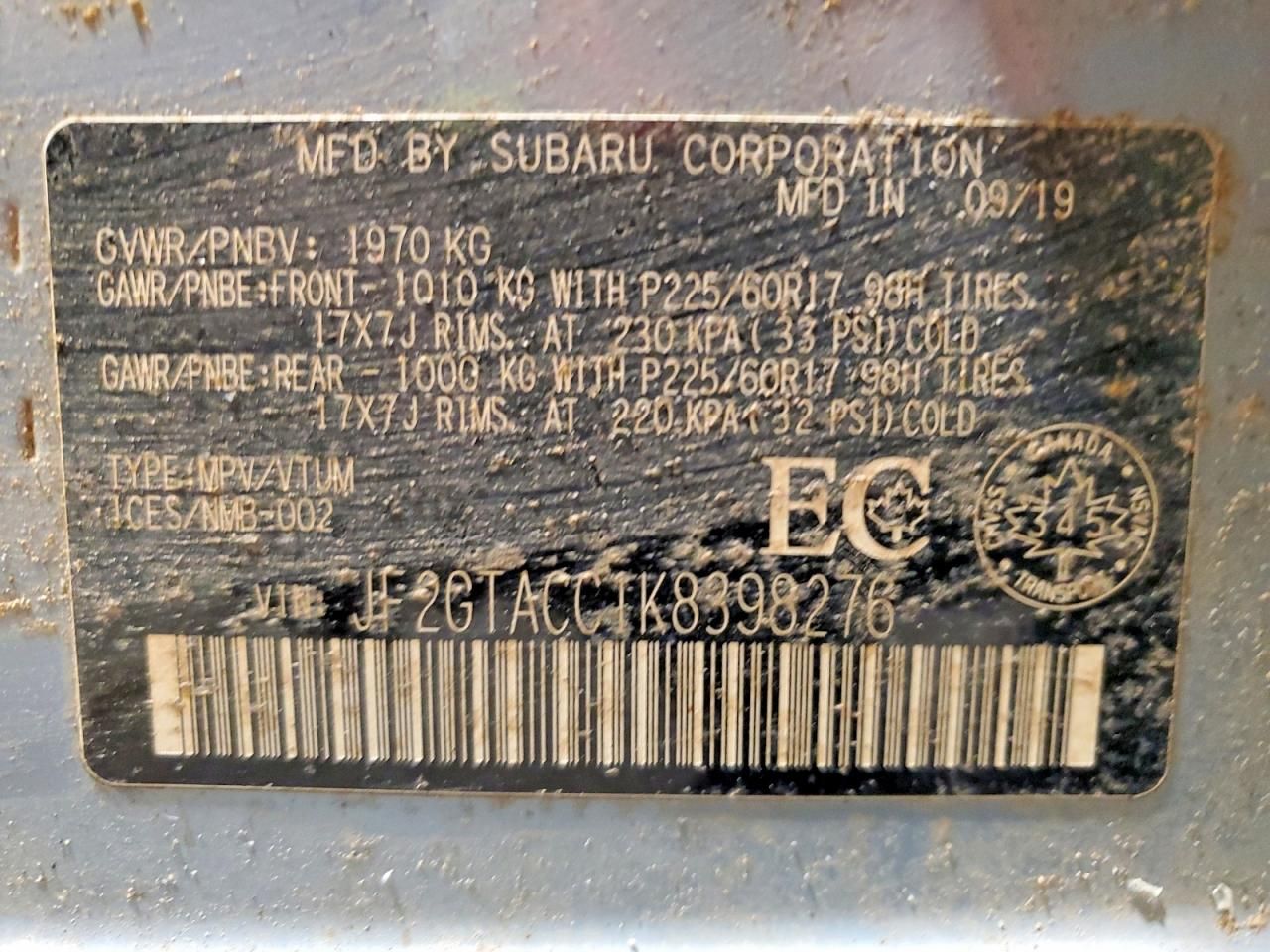 2019 Subaru Crosstrek Premium