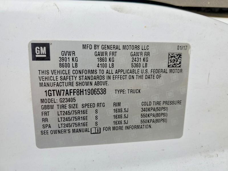 2017 GMC Savana 2500 Cargo Utility / Service van