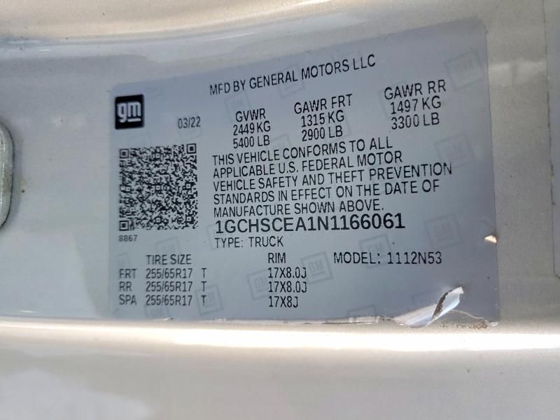 2022 Chevrolet Colorado lt