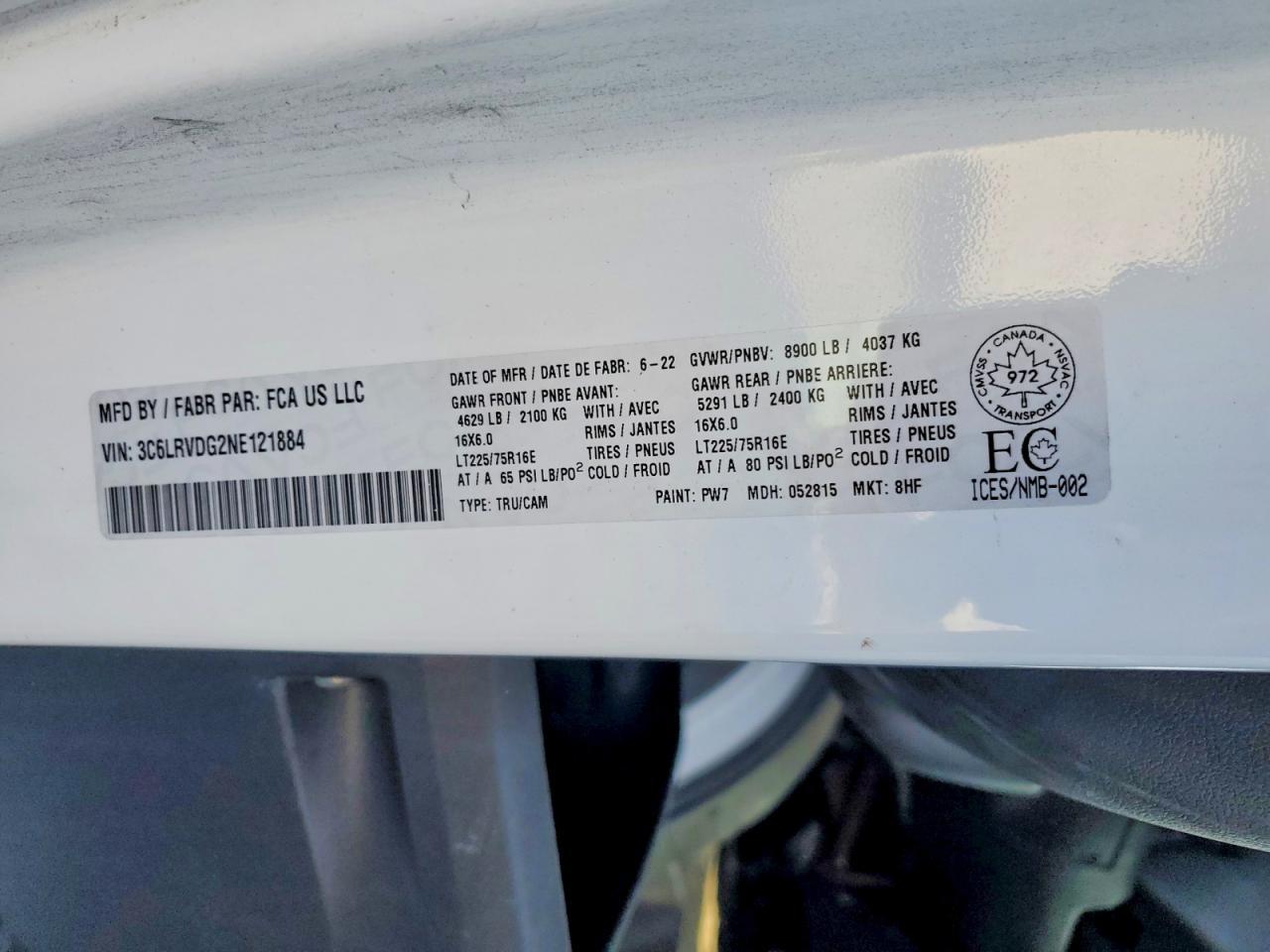 2022 Dodge RAM Promaster 2500 2500 High