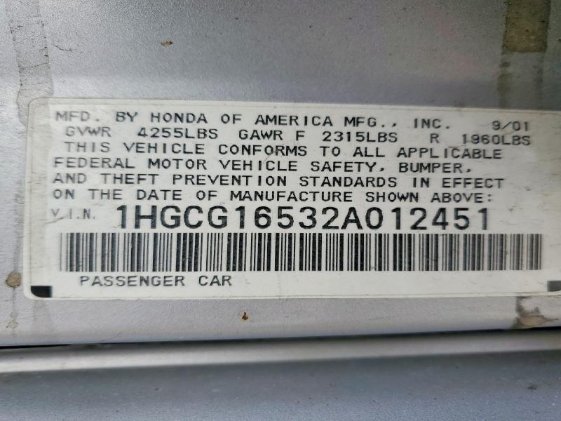 2002 Honda Accord ex