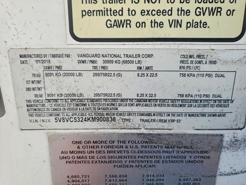 2019 Vanguard Trailer