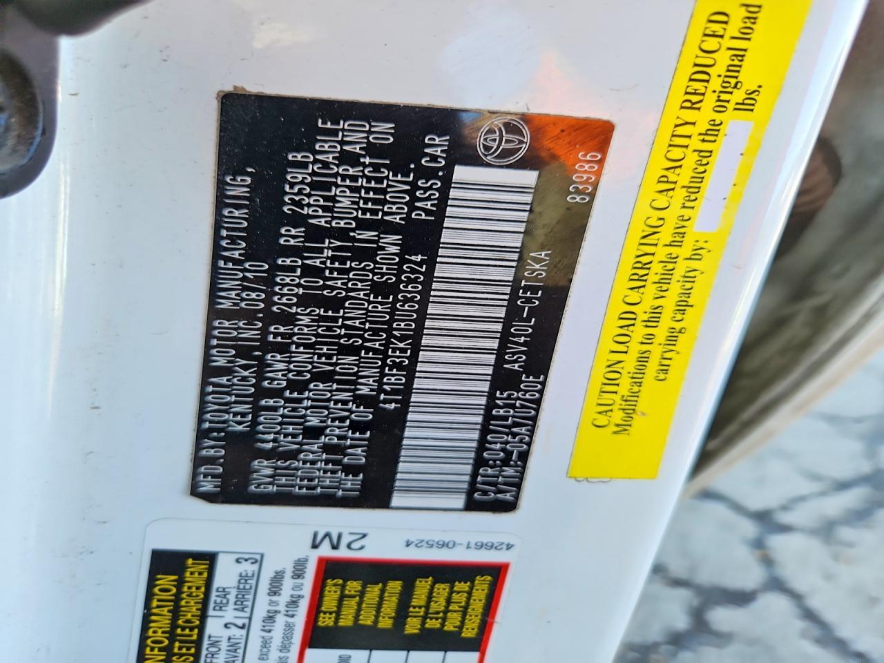 2011 Toyota Camry Base