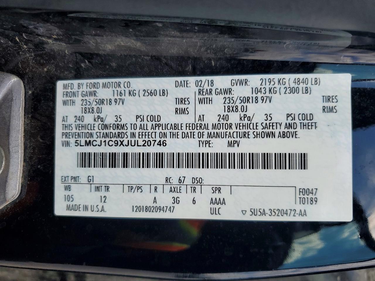 2018 Lincoln Mkc Premiere