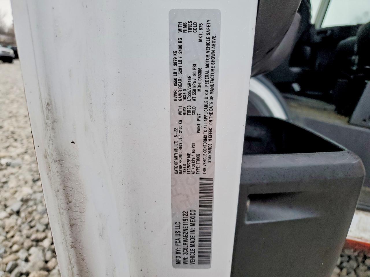 2022 Dodge RAM Promaster 1500 Utility / Service Van
