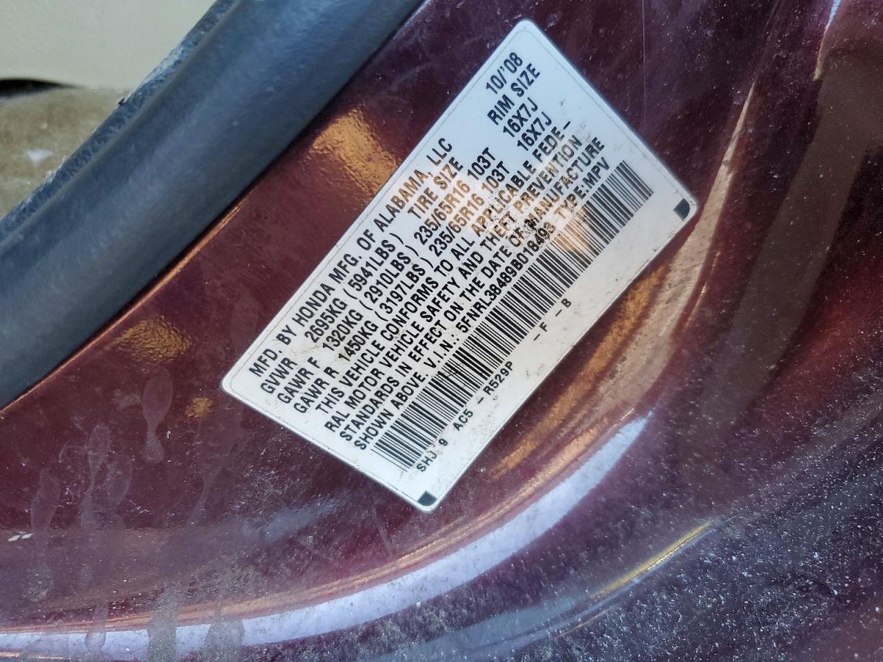 2009 Honda Odyssey ex