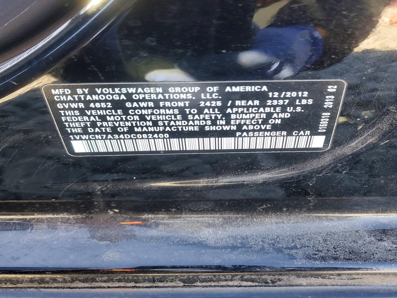 2013 Volkswagen Passat sel