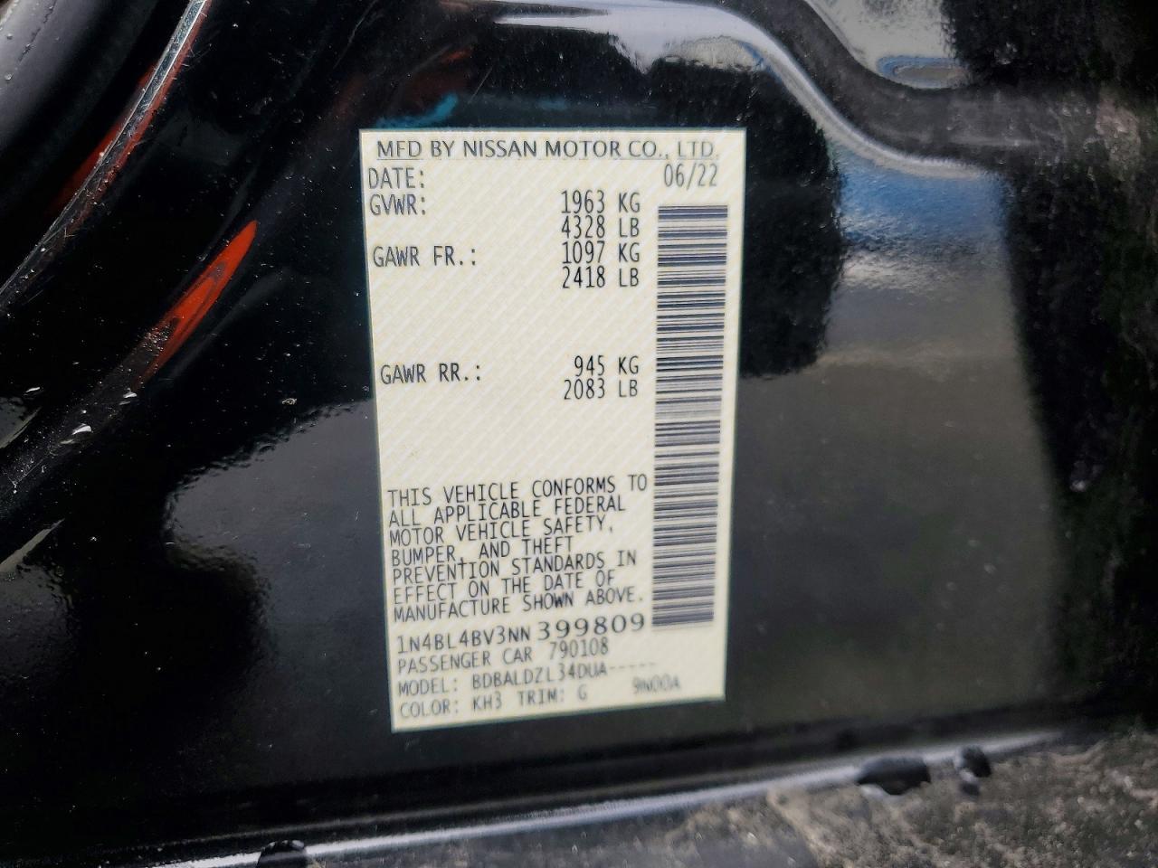 2022 Nissan Altima s