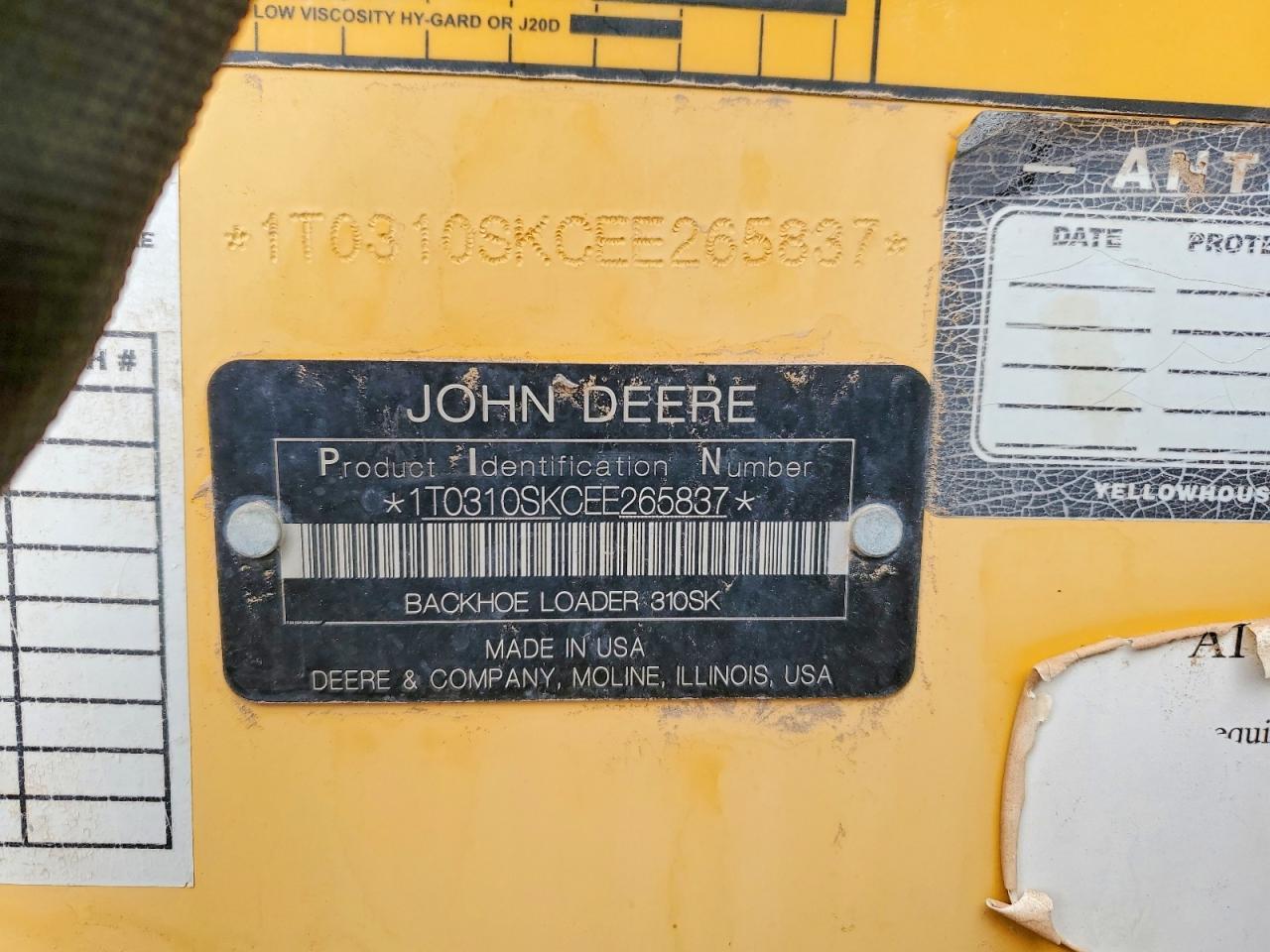 2013 John Deere 310SK Backhoe