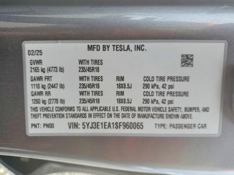 2025 Tesla Model 3