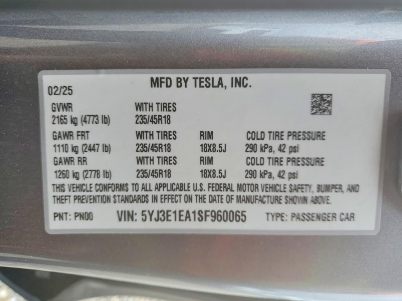 2025 Tesla Model 3
