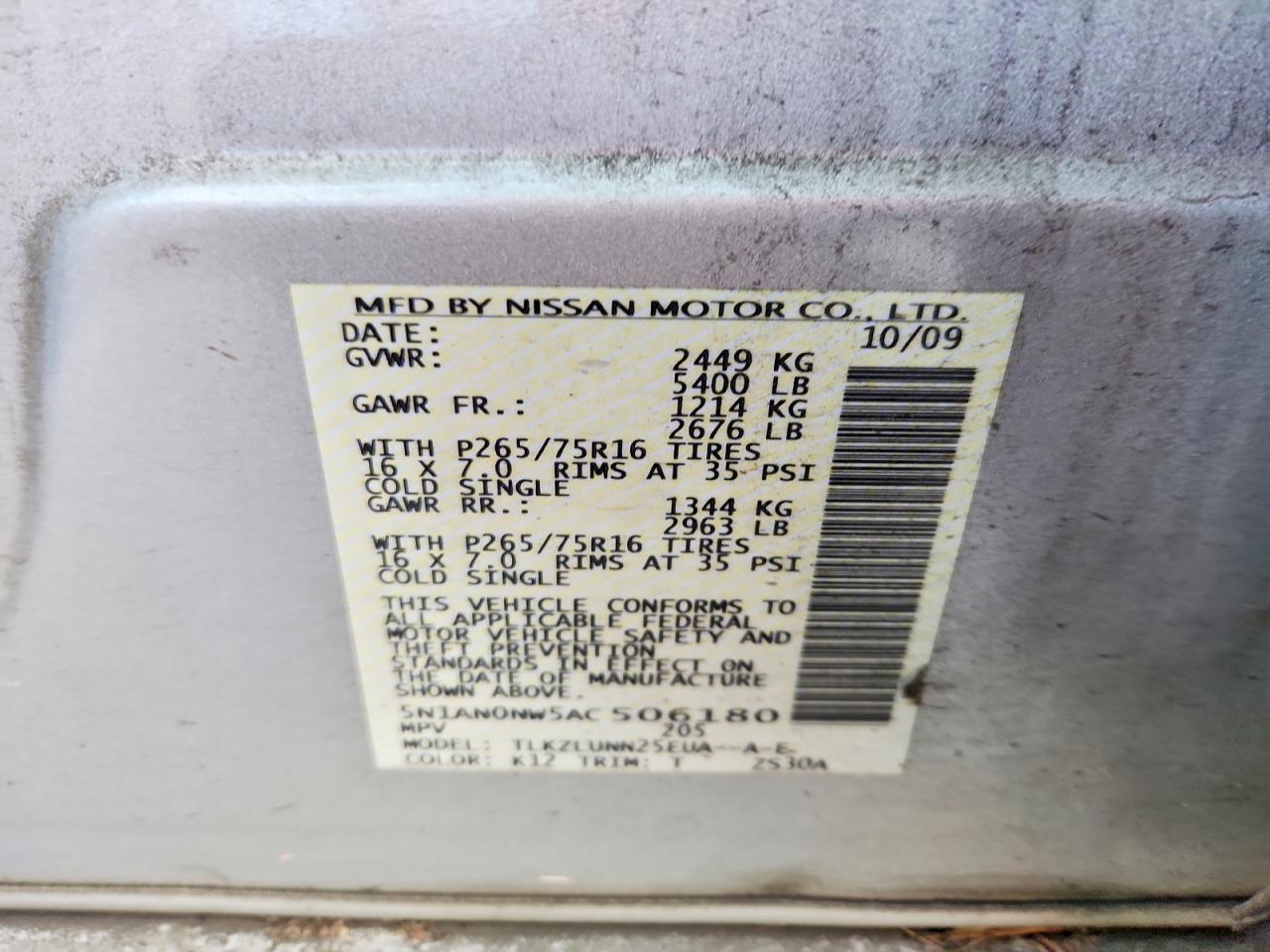 2010 Nissan Xterra off Road