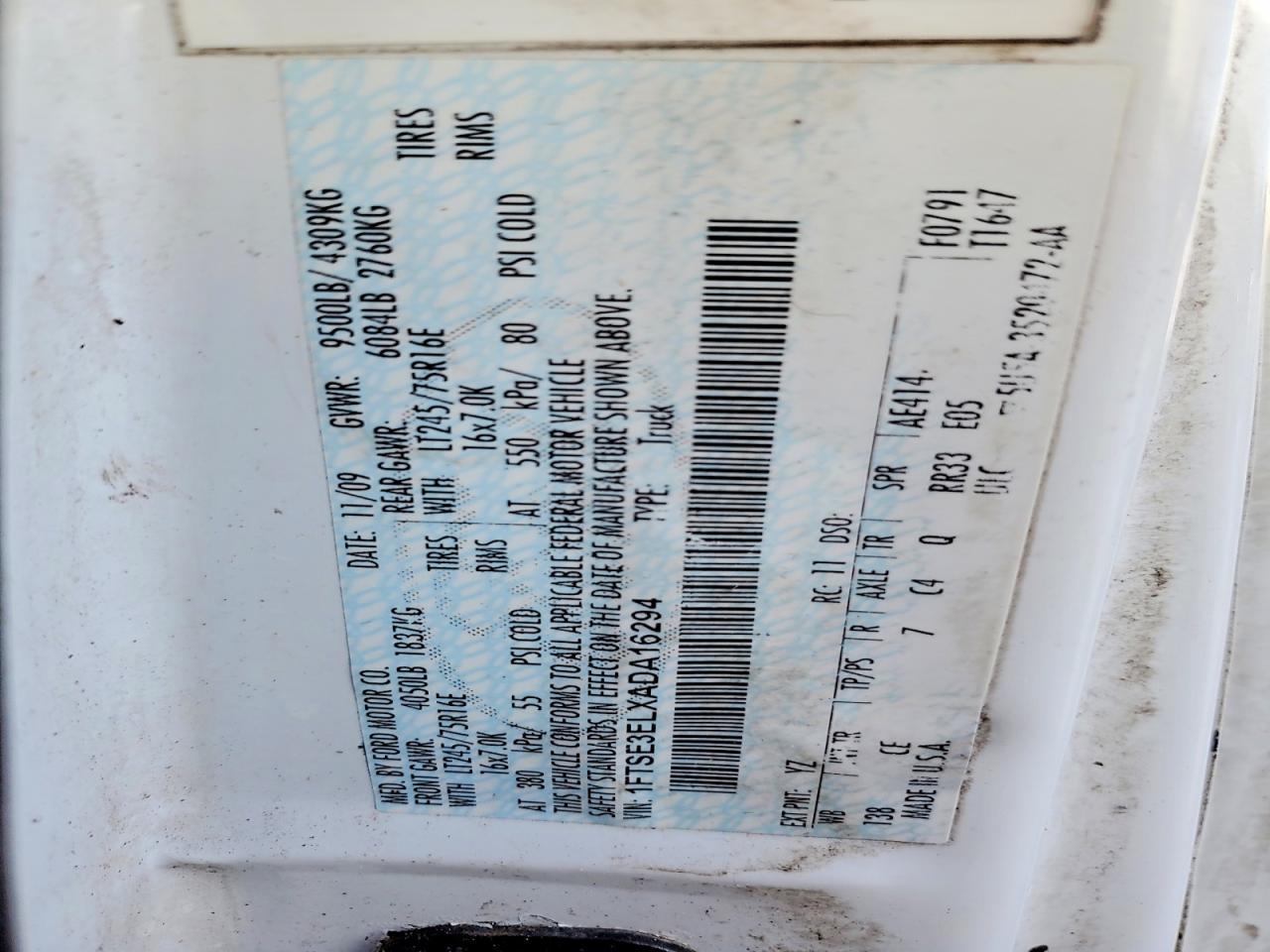 2010 Ford Econoline E350 Super Duty van