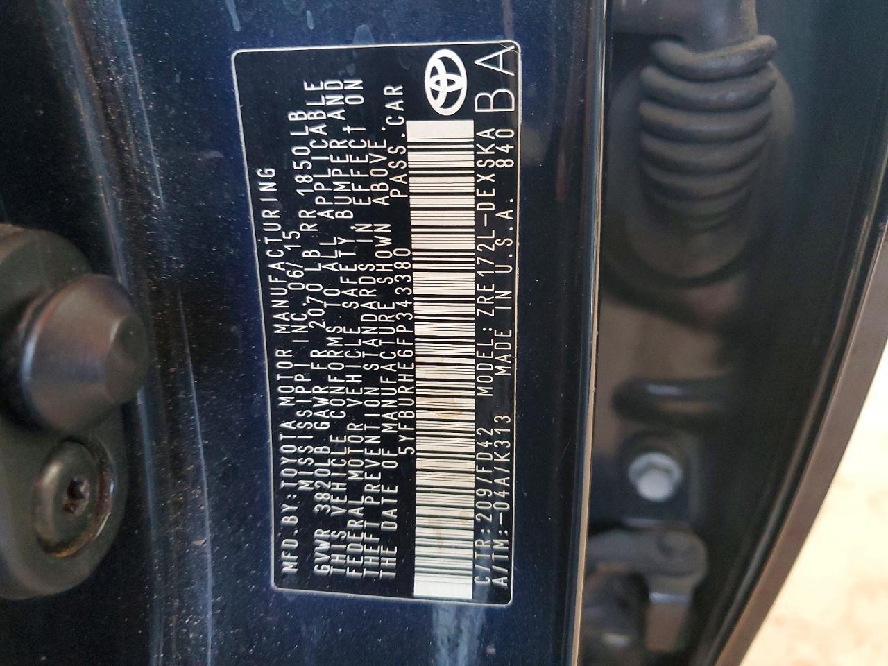 2015 Toyota Corolla s Plus