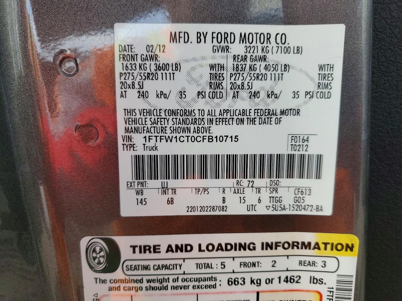 2012 Ford F150 Supercrew