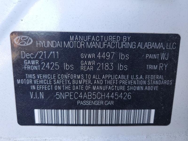 2012 Hyundai Sonata se