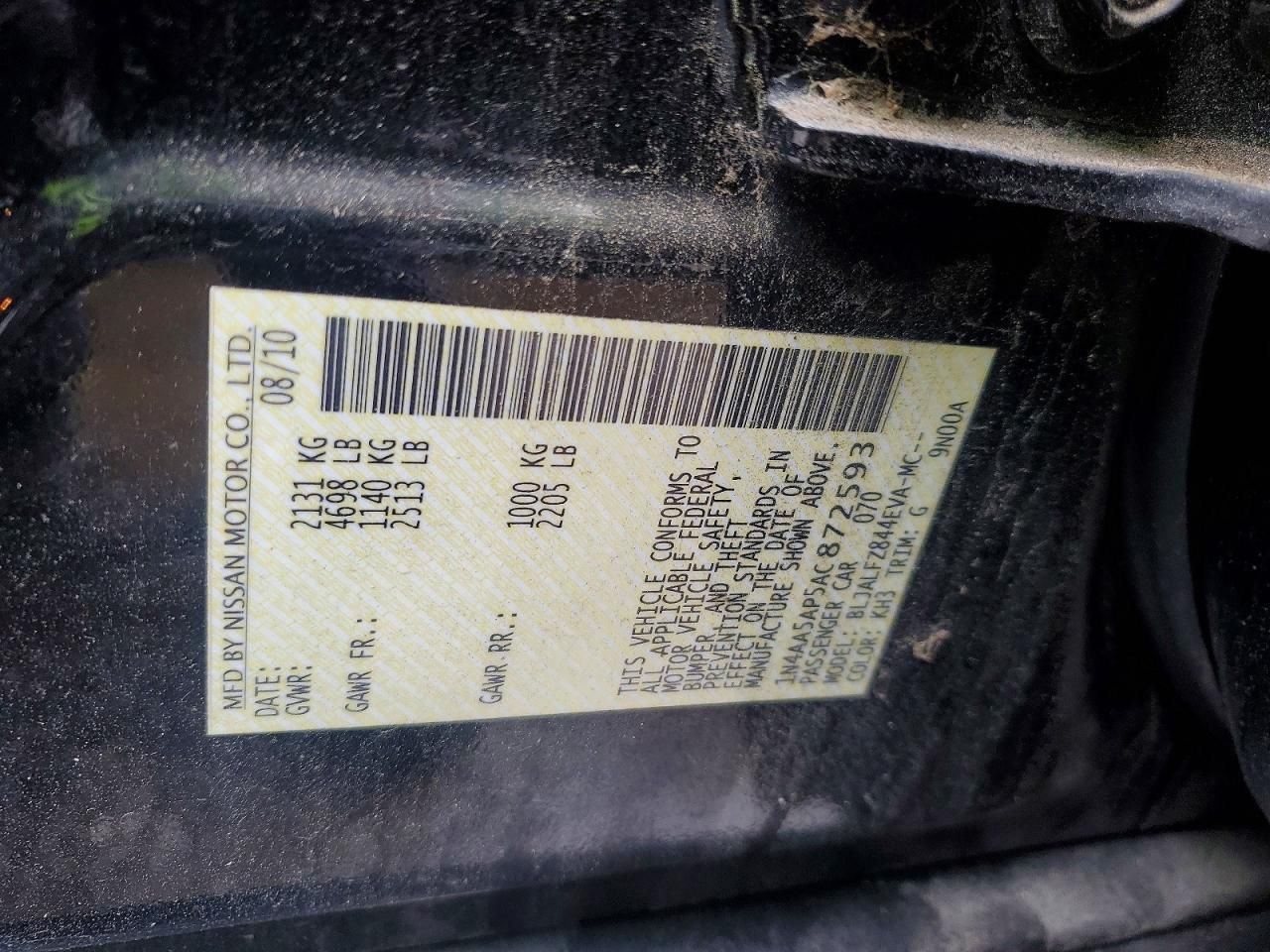 2010 Nissan Maxima s