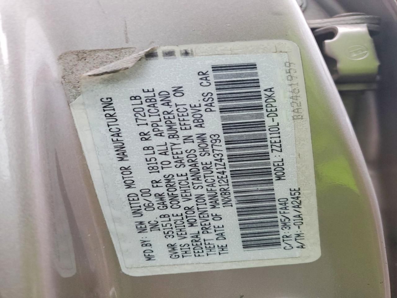 2001 Toyota Corolla ce