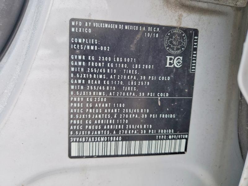 2019 Volkswagen Tiguan sel Premium