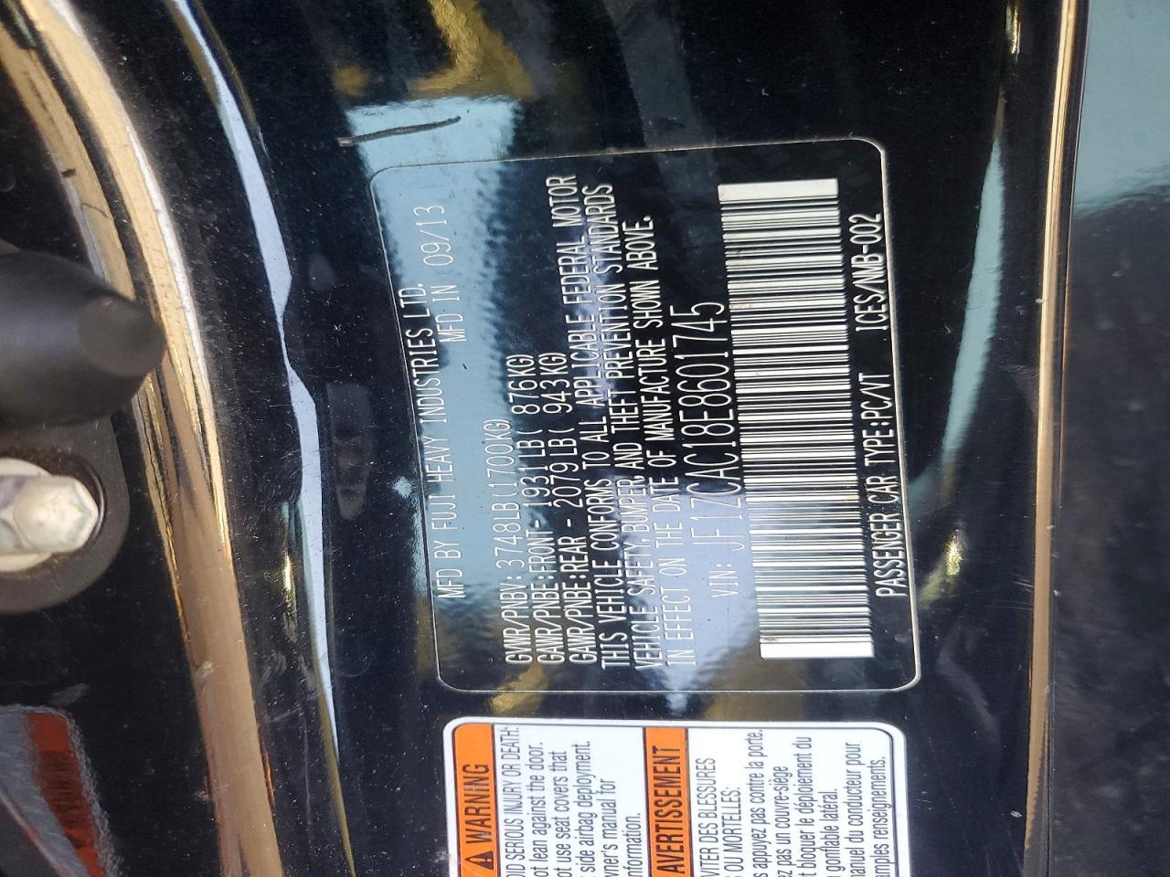 2014 Subaru Brz 2.0 Limited