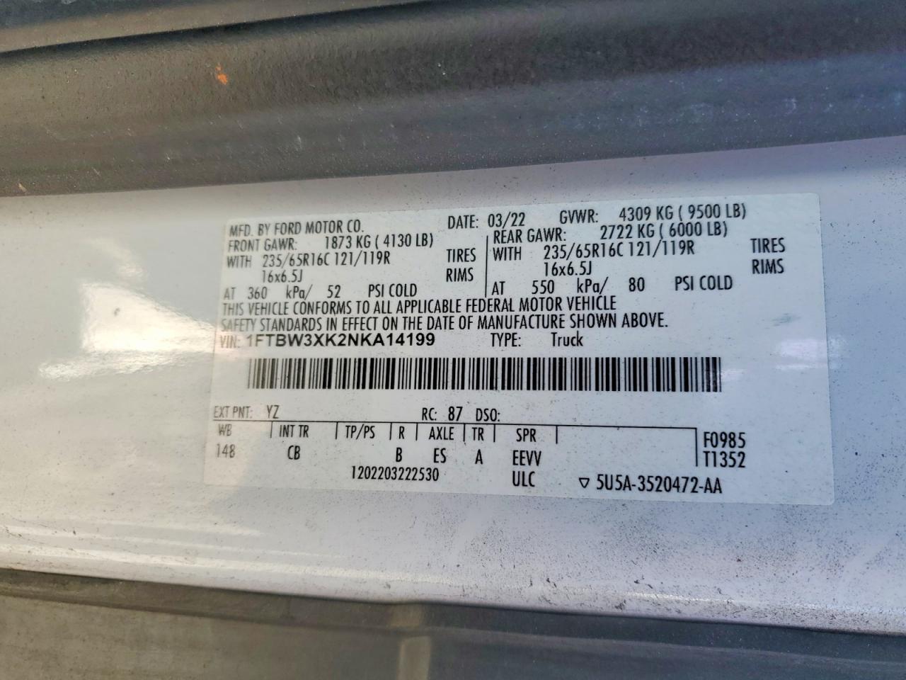 2022 Ford Transit 350 Delivery van