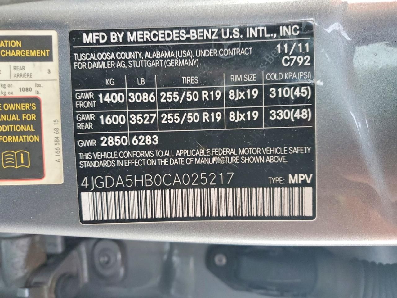 2012 Mercedes-Benz Ml 350 4matic