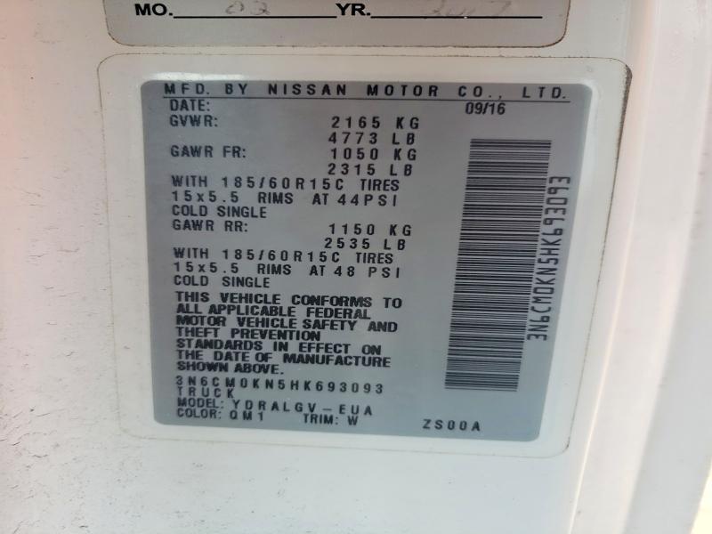 2017 Niss AN NV200 Utility / Service Van