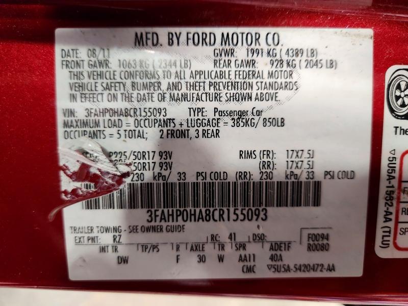 2012 Ford Fusion se