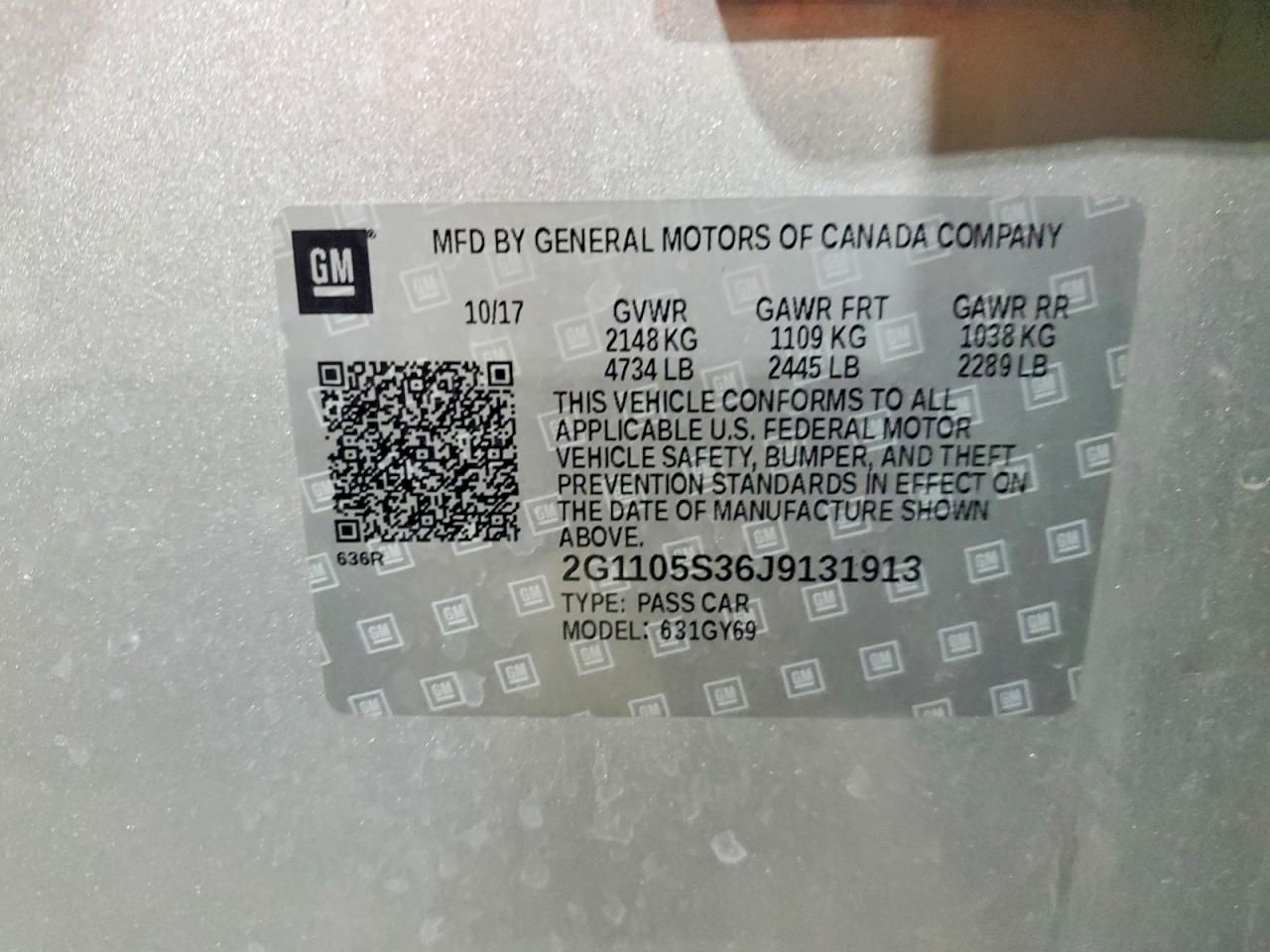 2018 Chevrolet Impala lt