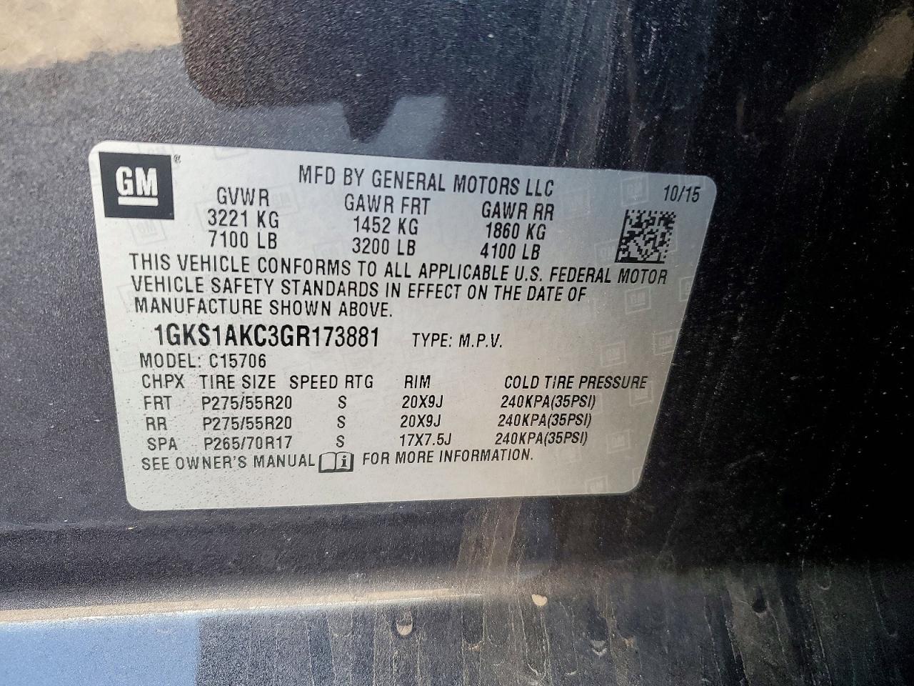 2016 GMC Yukon sle
