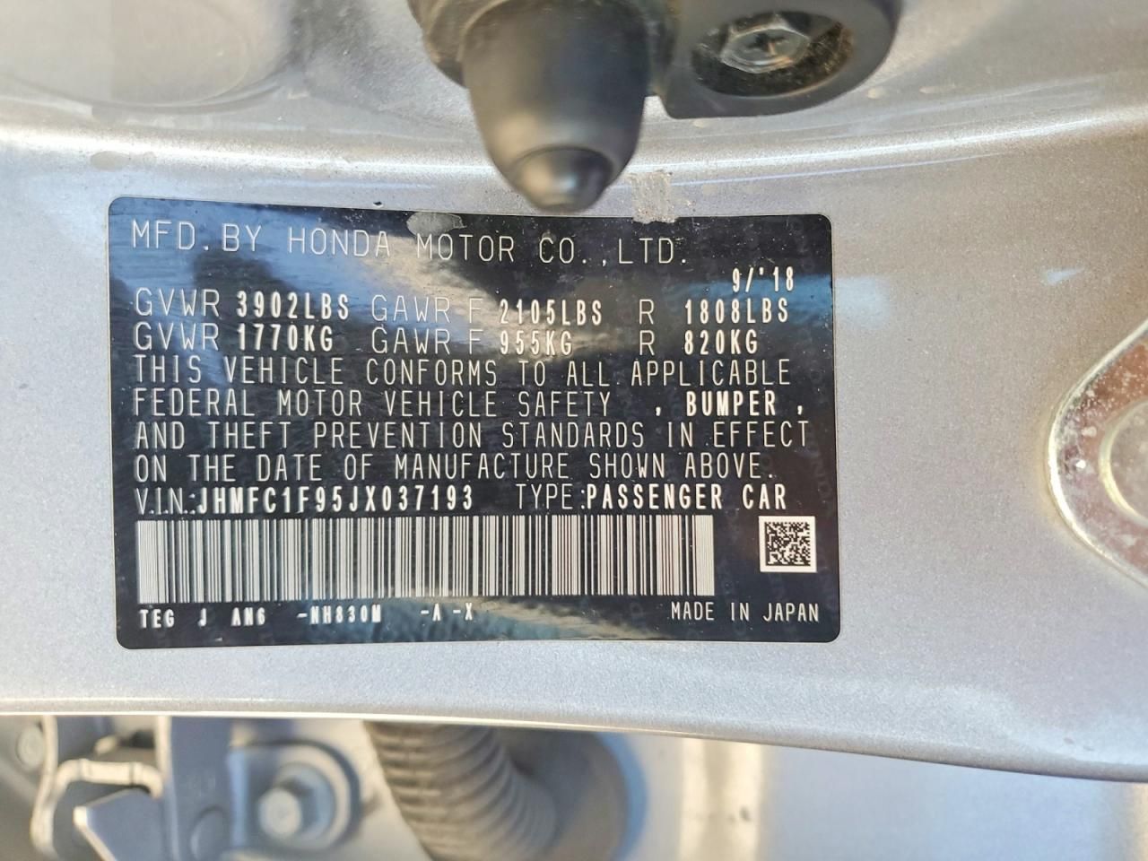 2018 Honda Civic Touring