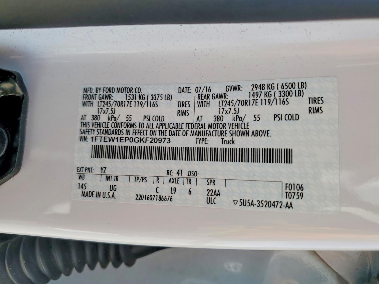 2016 Ford F150 Supercrew
